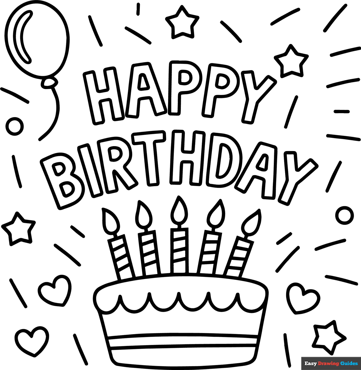 Free Happy Birthday Coloring Pages For Kids 20 Printable Sheets