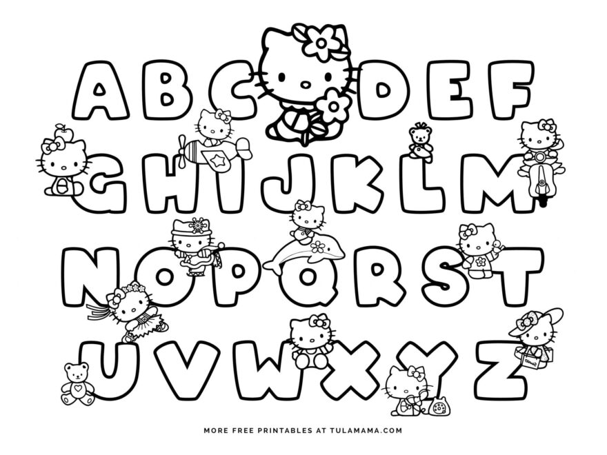 Free Hello Kitty Printables And ABC Coloring Pages Tulamama