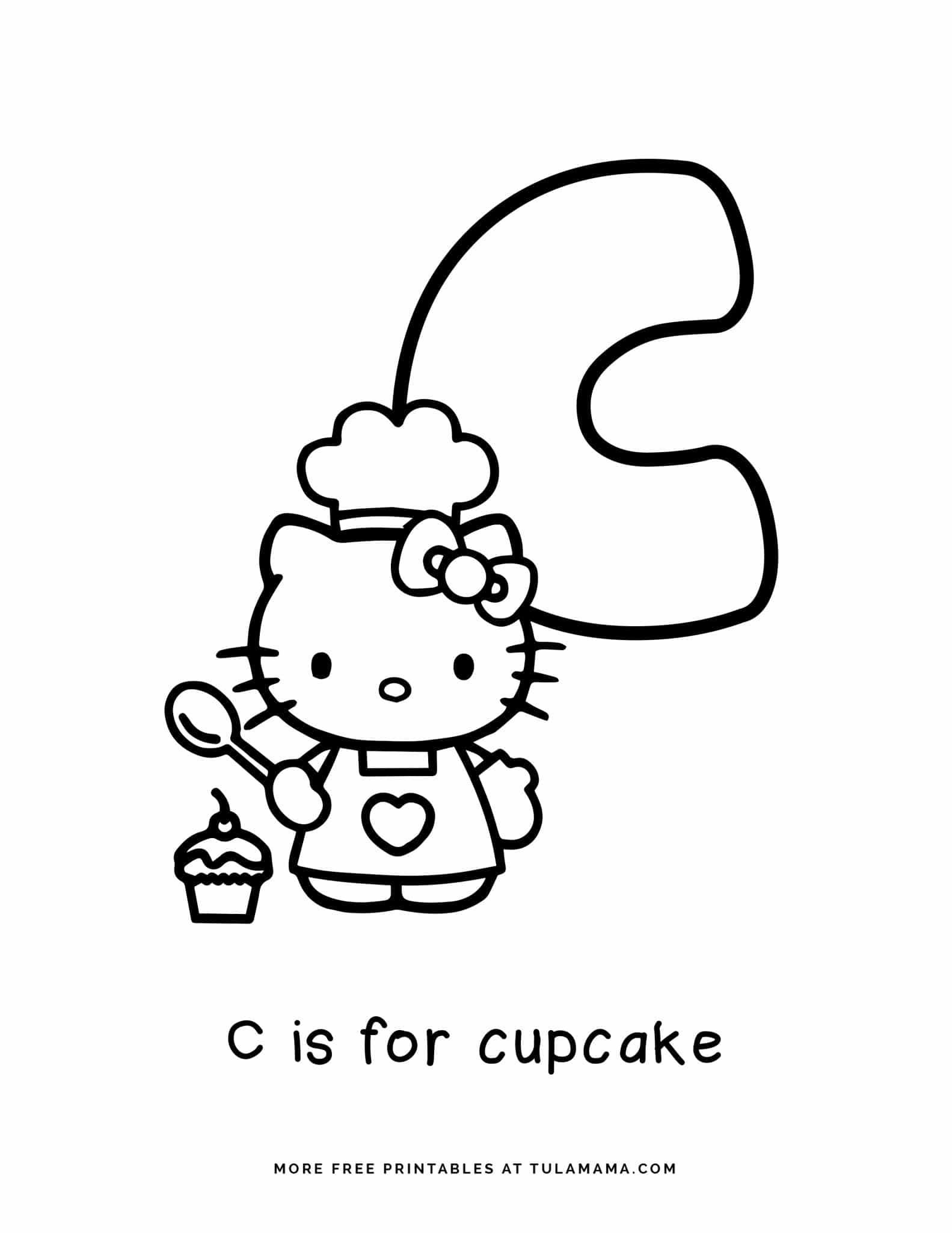 Free Hello Kitty Printables And ABC Coloring Pages