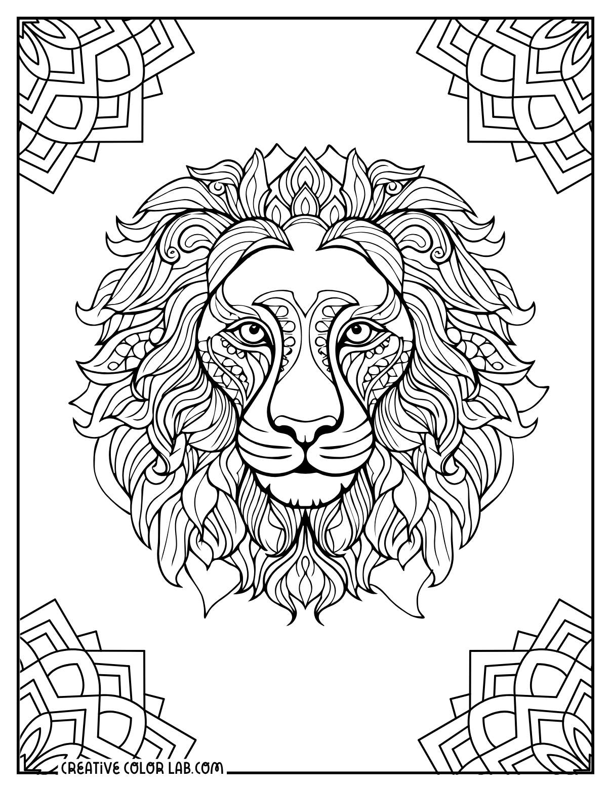 Nice Lion Coloring Pages