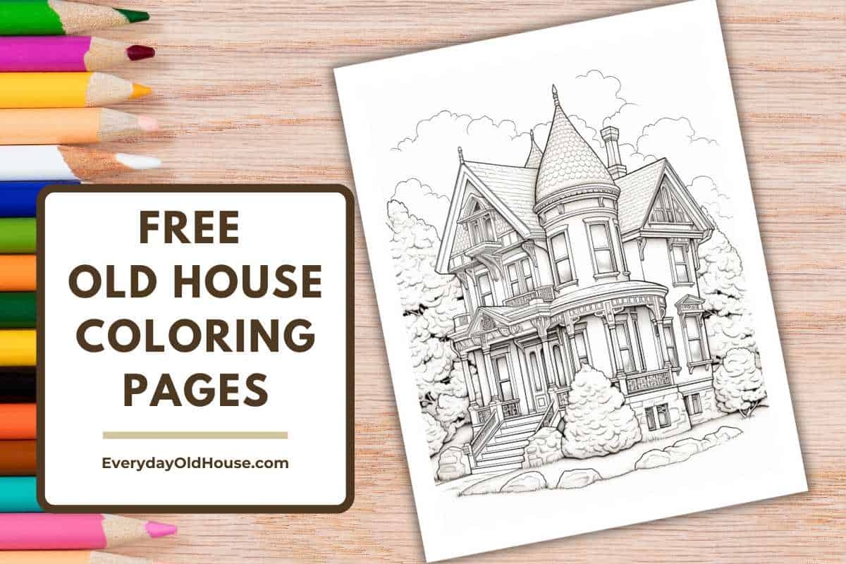 Free Old House Coloring Pages For Adults Printable Everyday Old House Free Old House Coloring Pages For Adults Printable Everyday Old House
