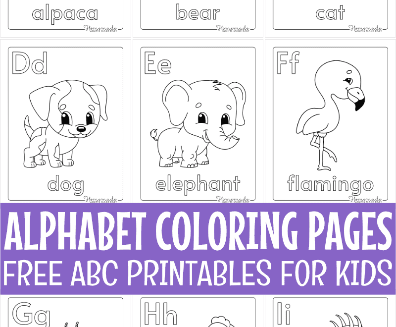 Free Printable Alphabet Coloring Pages For Kids