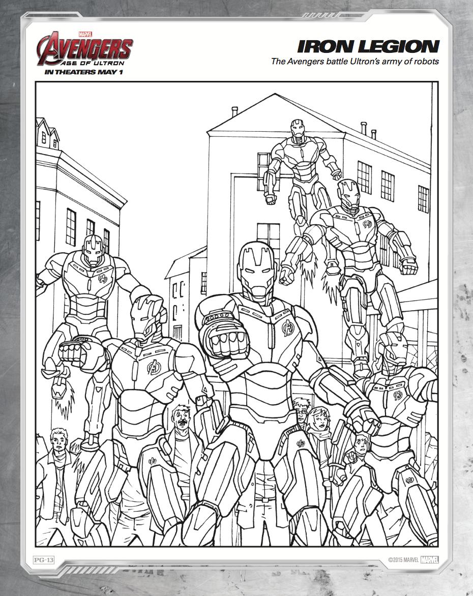 Avengers Fighting Coloring Pages