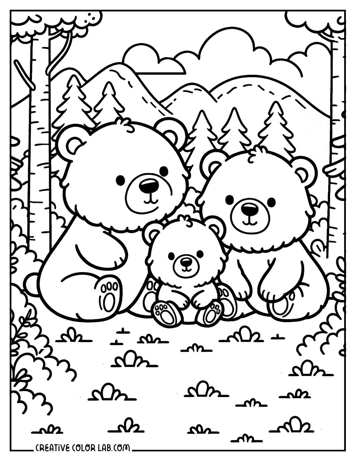 Free Printable Bear Coloring Pages Free Printable Bear Coloring Pages