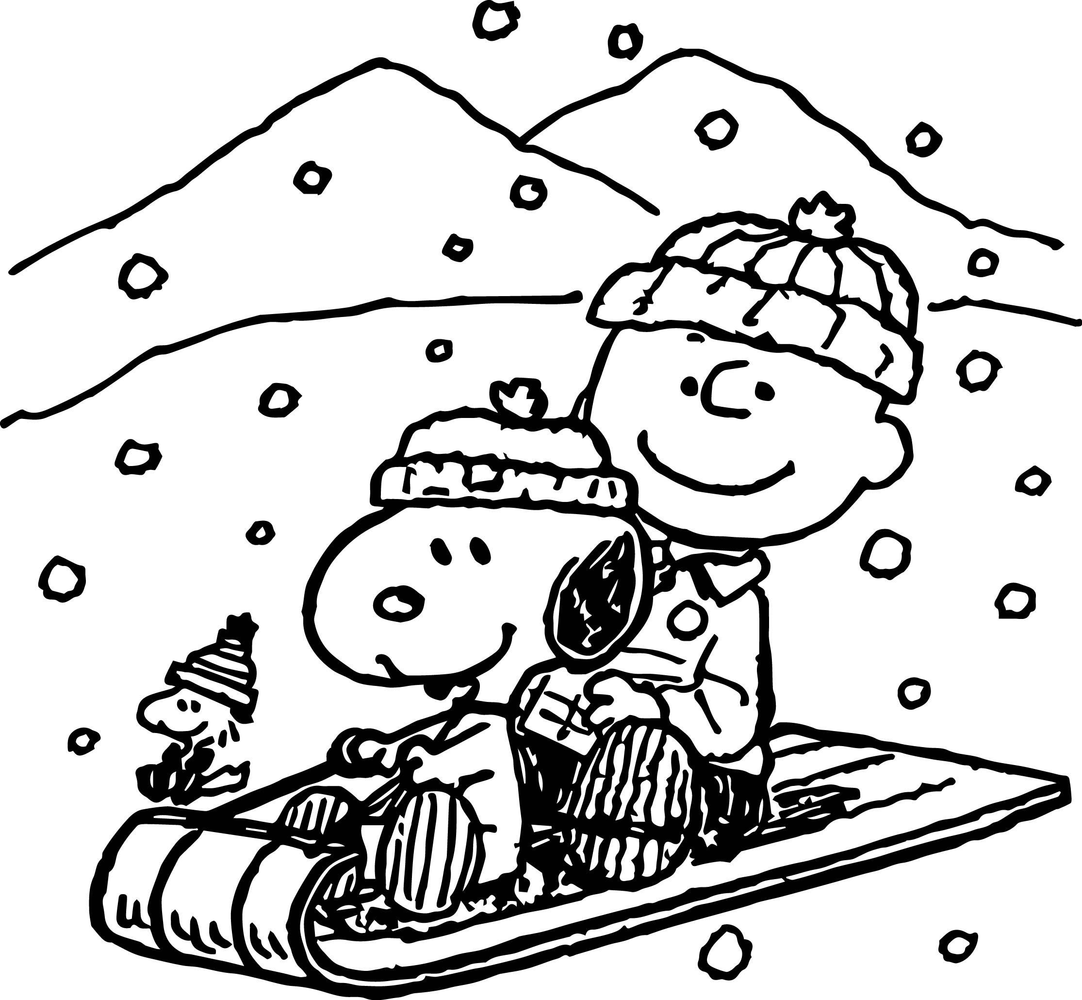 Snoopy Christmas Coloring Pages Snoopy Christmas Coloring Pages
