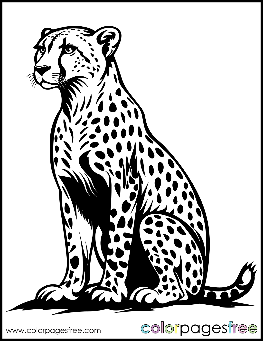 Free Printable Cheetah Coloring Pages