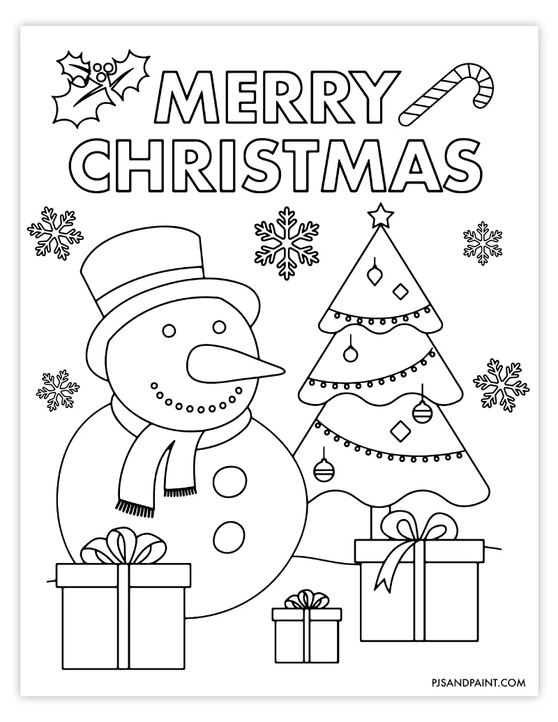 Free Printable Christmas Coloring Page For Kids Pjs And Paint Free Printable Christmas Coloring Page For Kids Pjs And Paint
