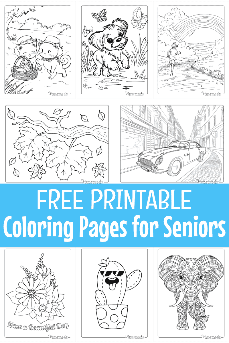 Easy Coloring Pages For Seniors