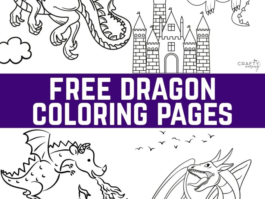 Free Printable Dragon Coloring Pages Crafty Morning