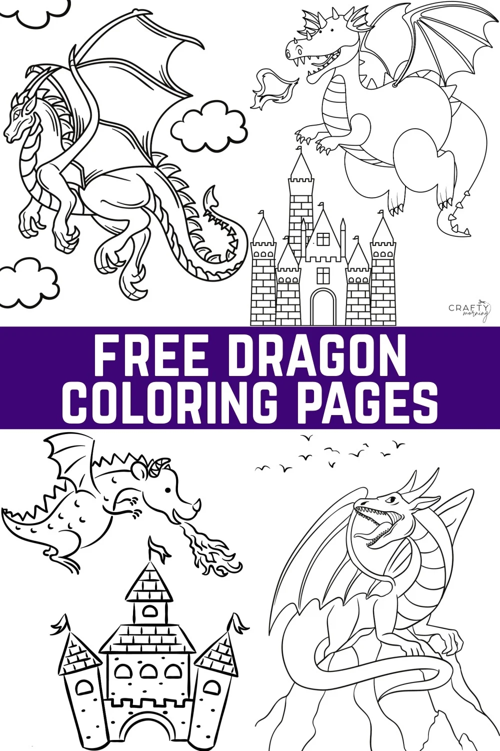 Free Printable Dragon Coloring Pages Crafty Morning