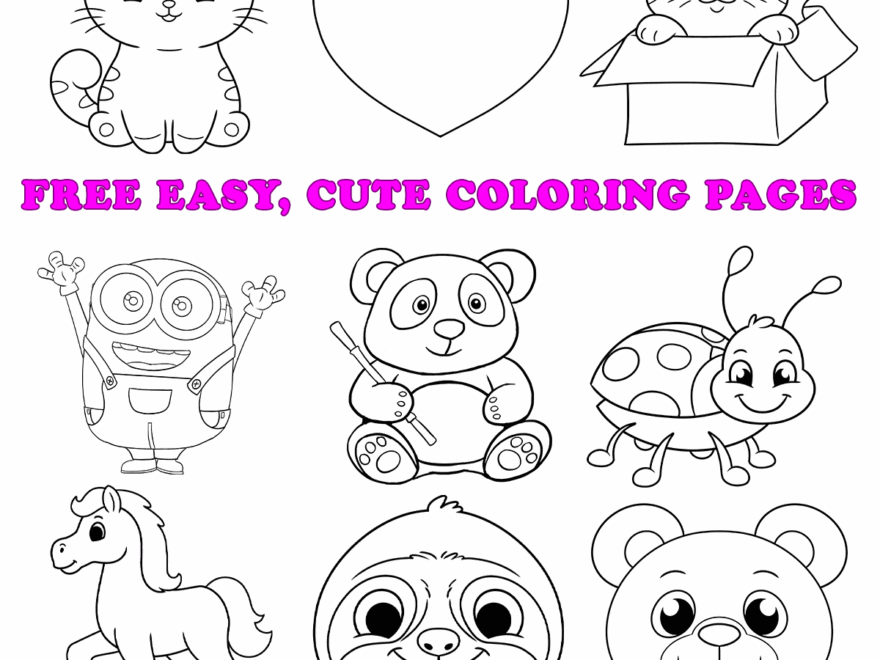 Free Printable Easy Cute Coloring Pages For Kids