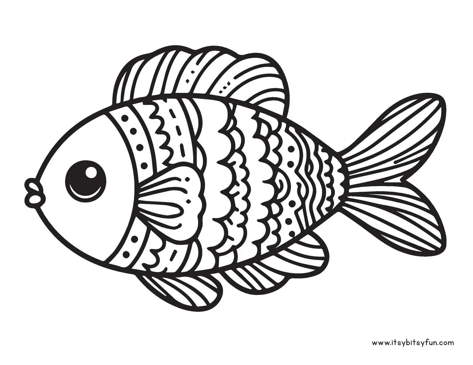 Detailed Fish Coloring Pages Detailed Fish Coloring Pages