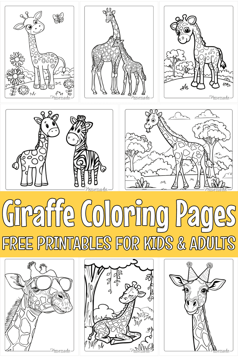 Free Printable Giraffe Coloring Pages For Kids And Adults