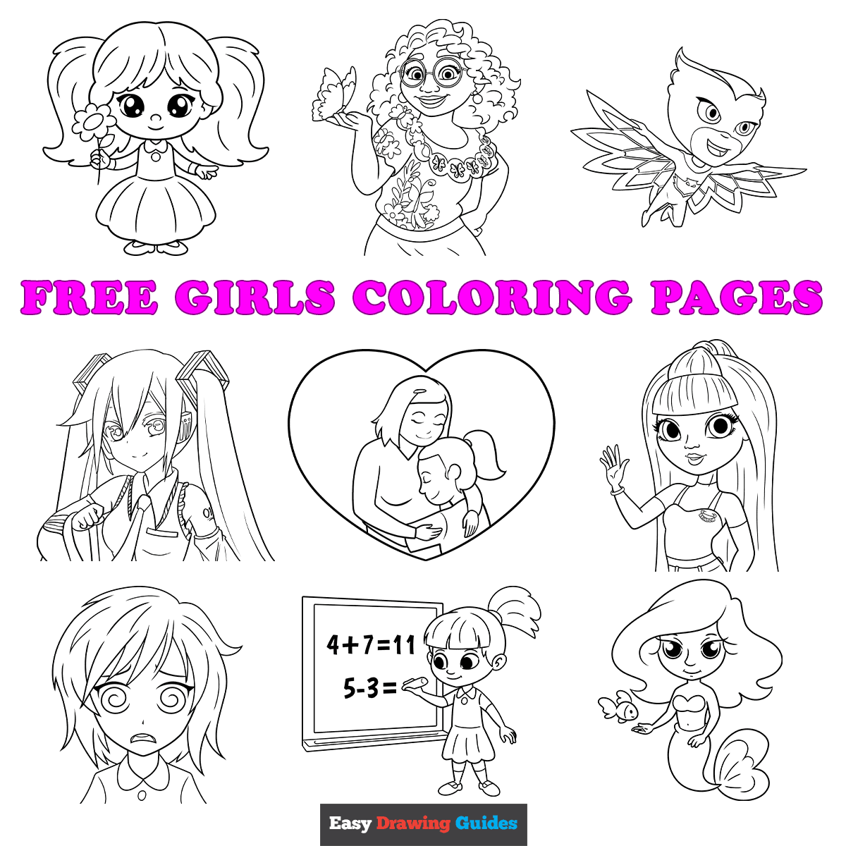 Free Printable Girls Coloring Pages For Kids
