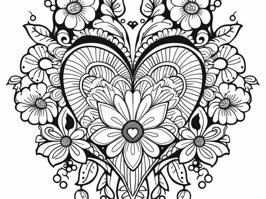 Free Printable Heart Mandala Coloring Page 15 Ashley Yeo