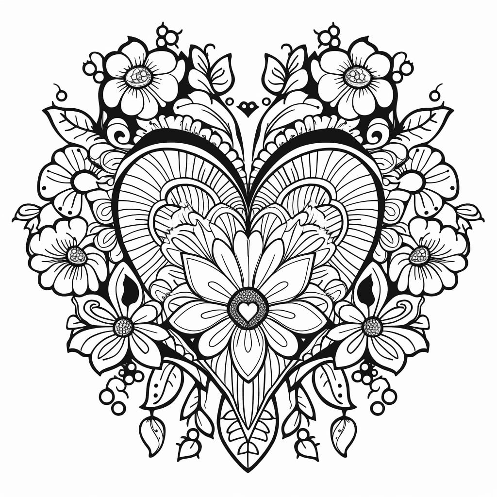 Free Printable Heart Mandala Coloring Page 15 Ashley Yeo