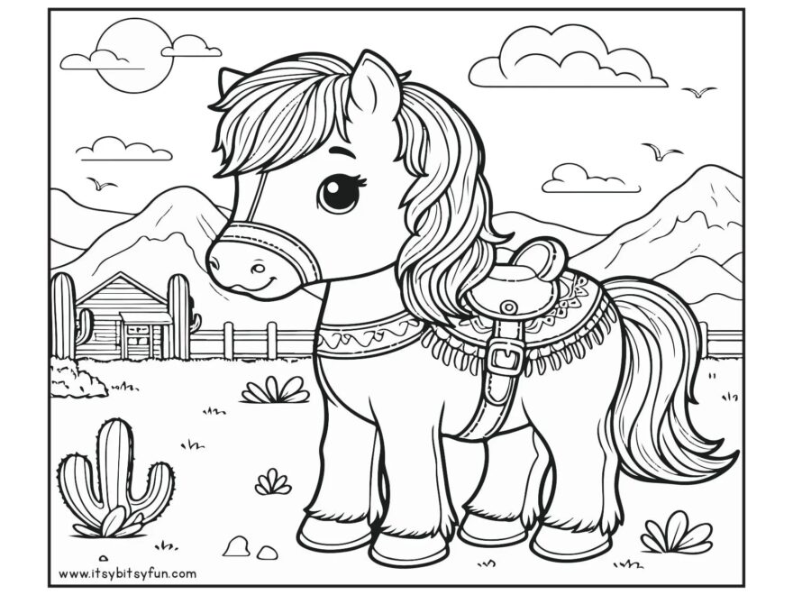 Free Printable Horse Coloring Pages For Kids Itsy Bitsy Fun