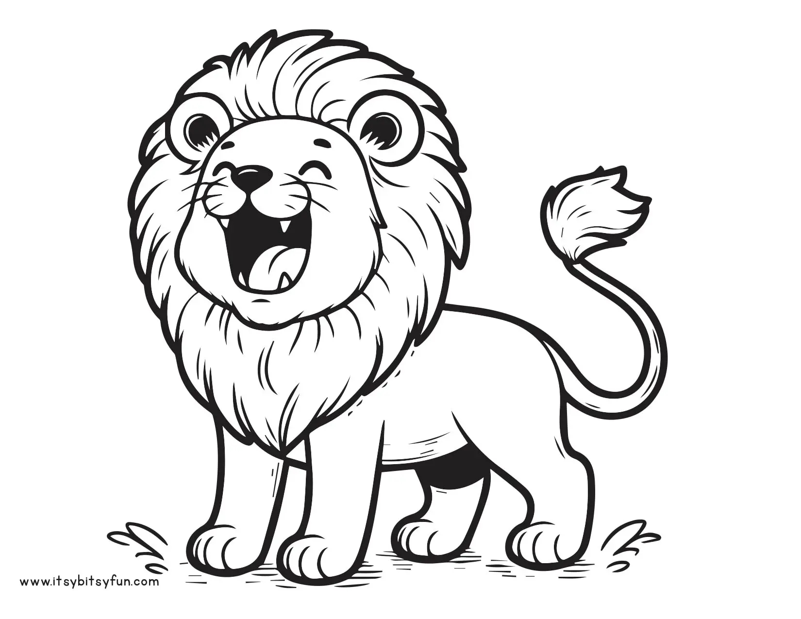 Free Printable Lion Coloring Pages For Kids Itsy Bitsy Fun