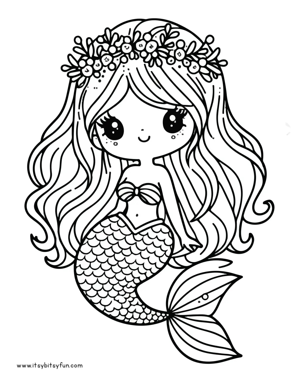Free Kids Coloring Pages Mermaid Free Kids Coloring Pages Mermaid