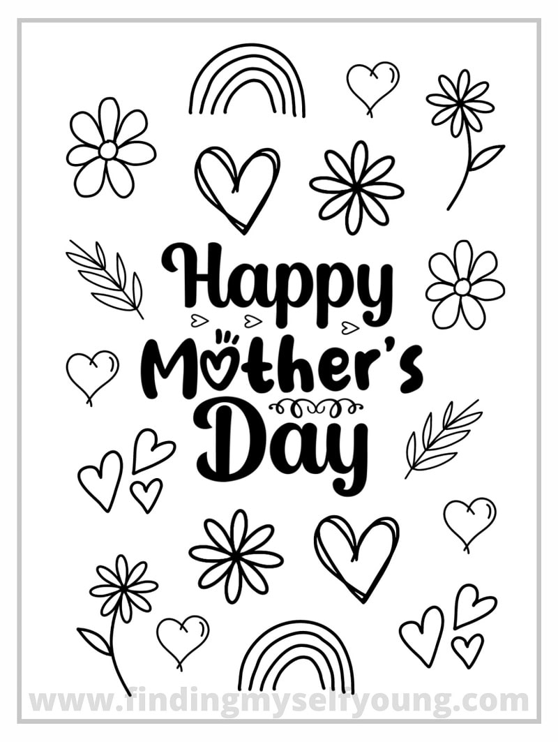 Print Out Happy Mother's Day Coloring Pages Print Out Happy Mother's Day Coloring Pages