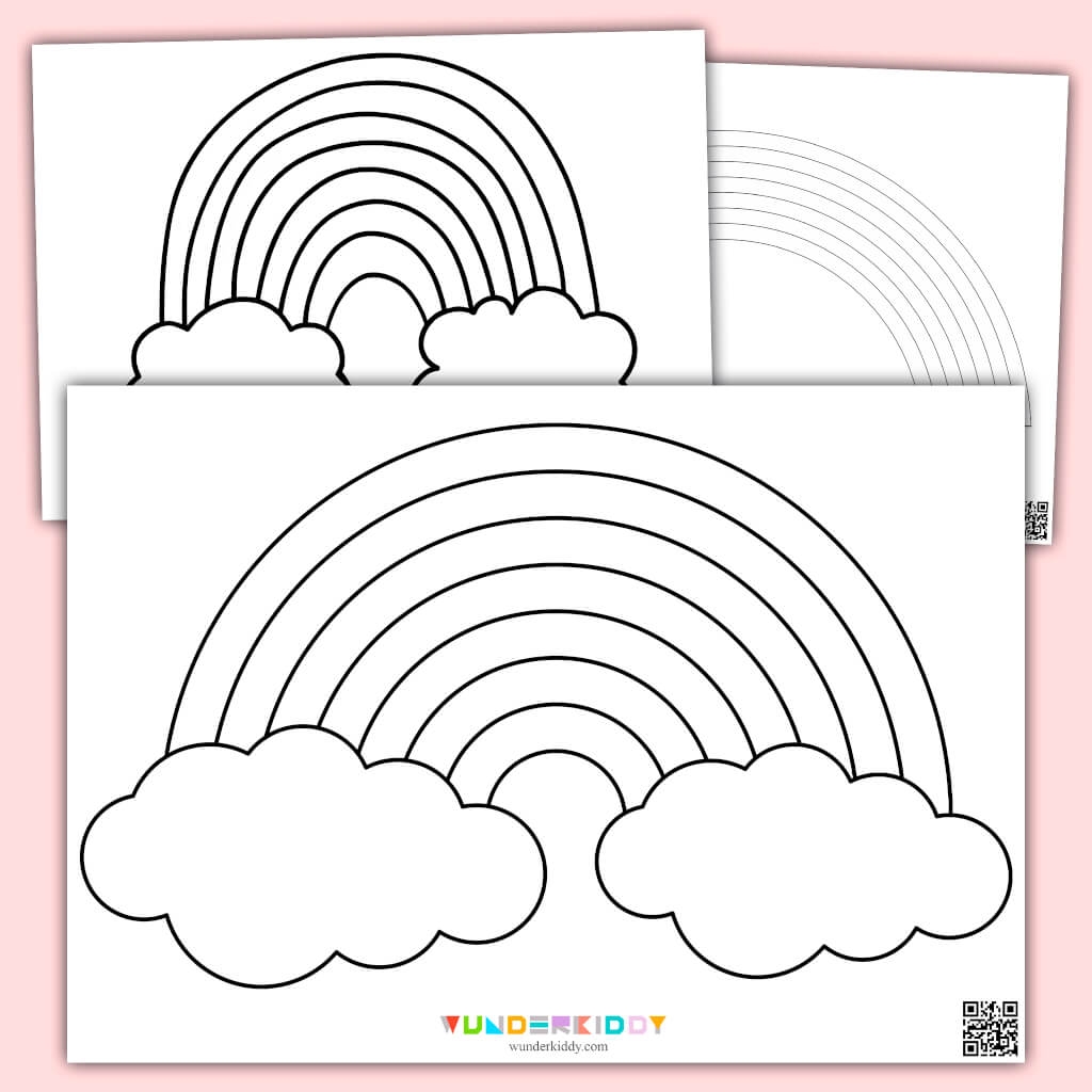 Free Printable Rainbow Template For Craft In Kindergarten