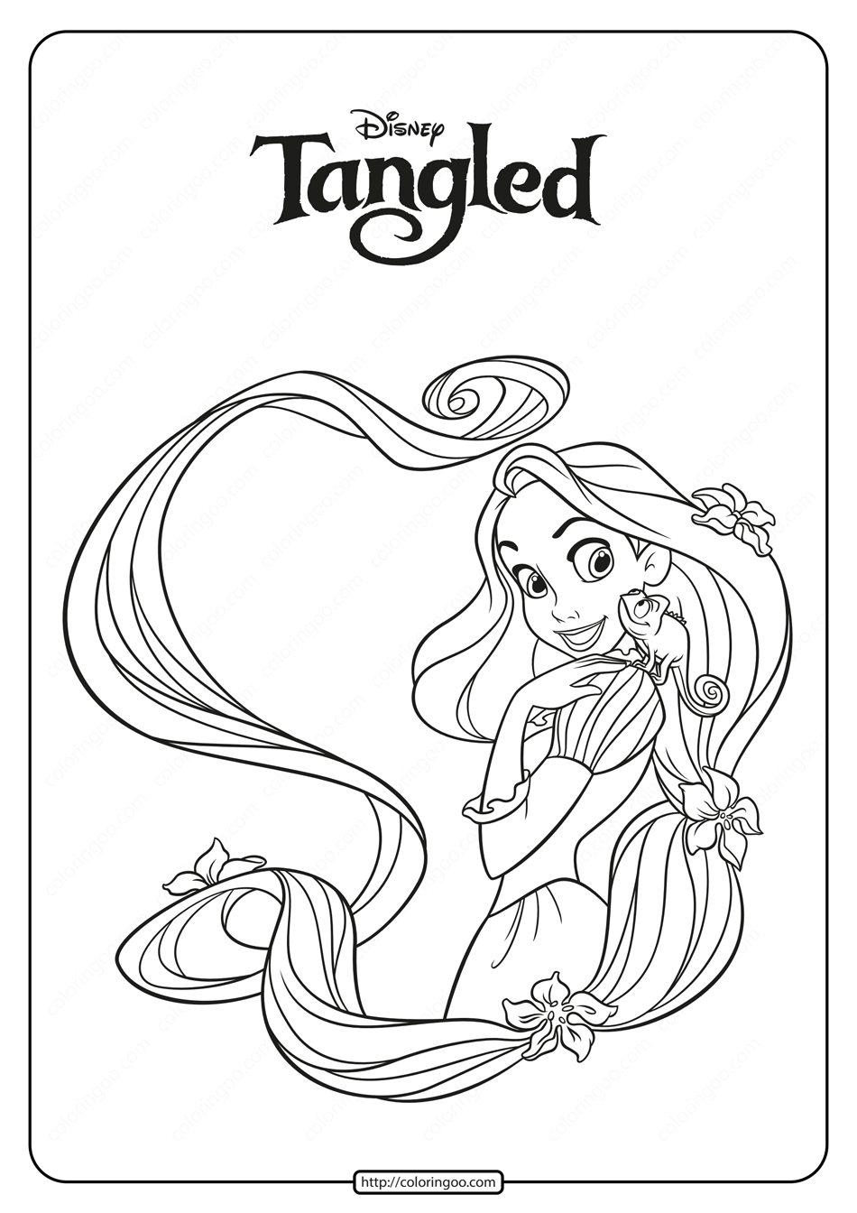 Free Printable Rapunzel Coloring Pages For Kids Free Printable Rapunzel Coloring Pages For Kids