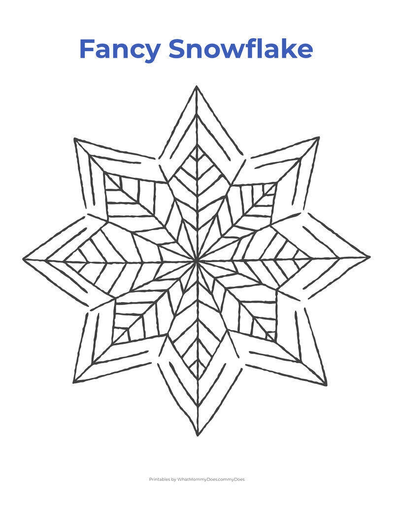 Free Printable Snowflake Templates 10 Large Small Stencil Patterns What Mommy Does