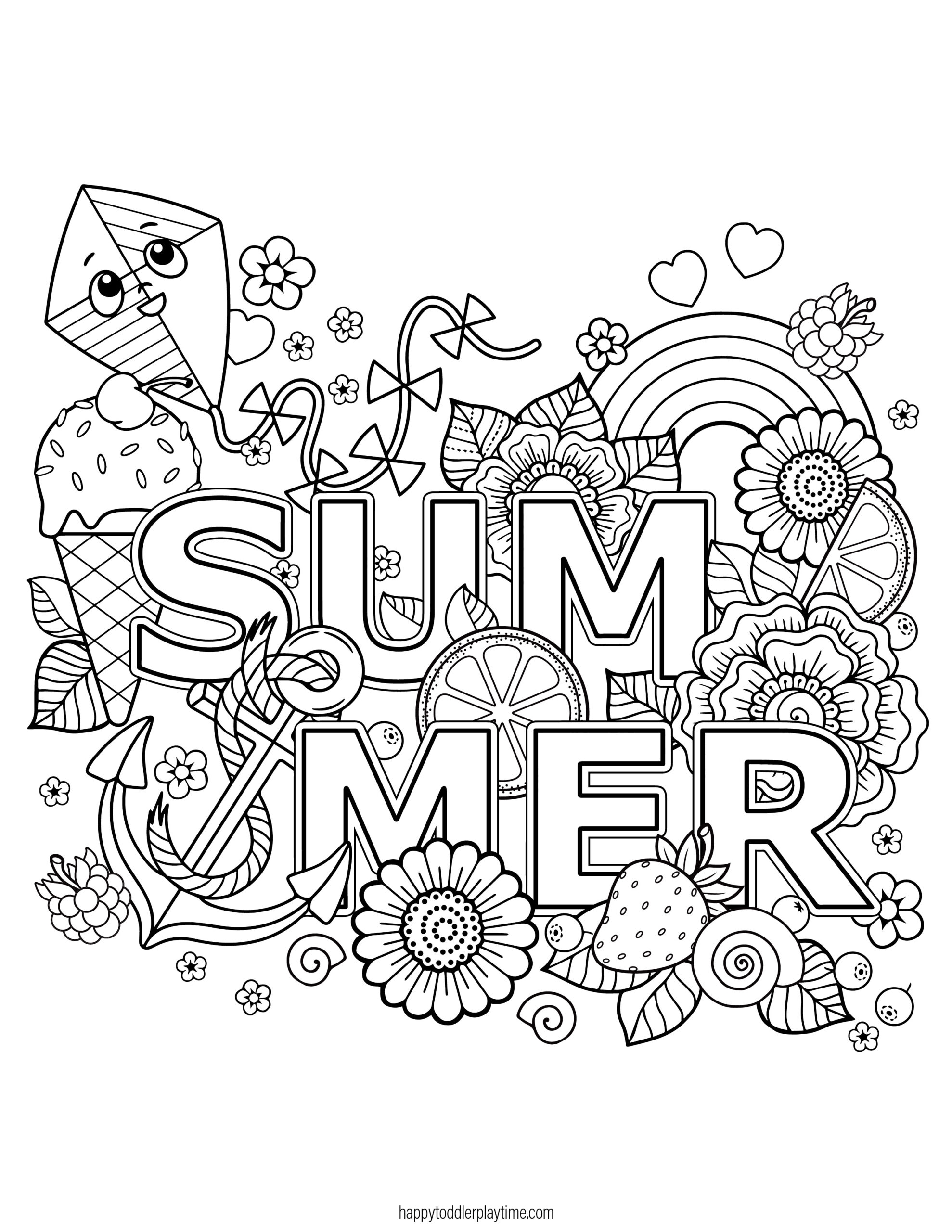 Free Printable Summer Colouring Pages For Kids Happy Toddler Playtime Free Printable Summer Colouring Pages For Kids Happy Toddler Playtime