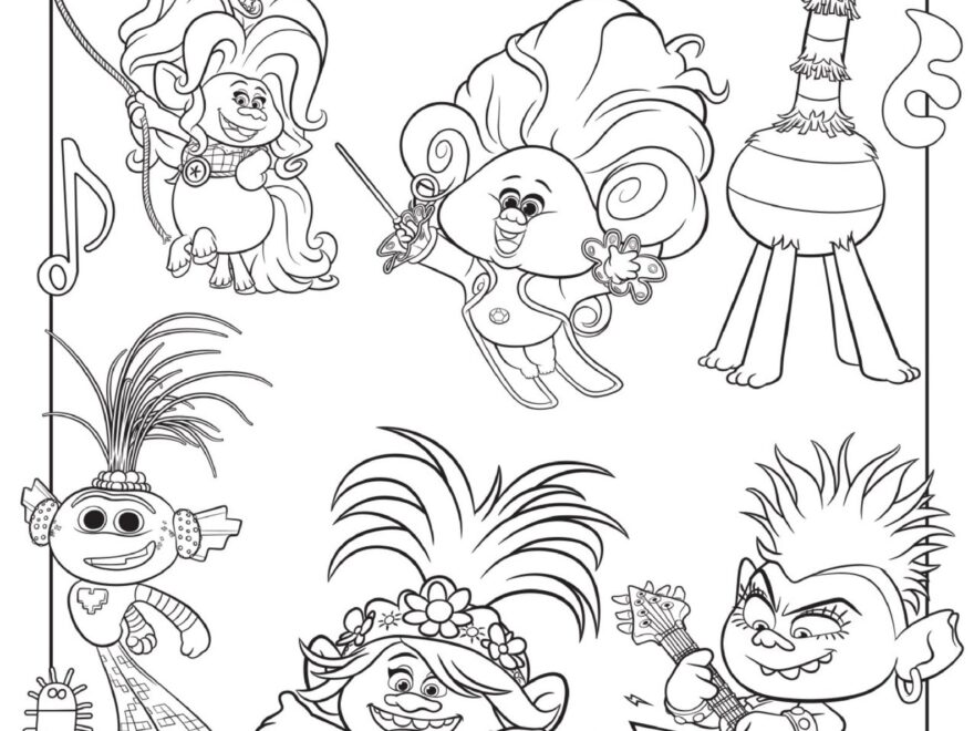 Free Printable TROLLS Coloring Pages Activity Sheets Zoom Backgrounds More Crazy Adventures In Parenting