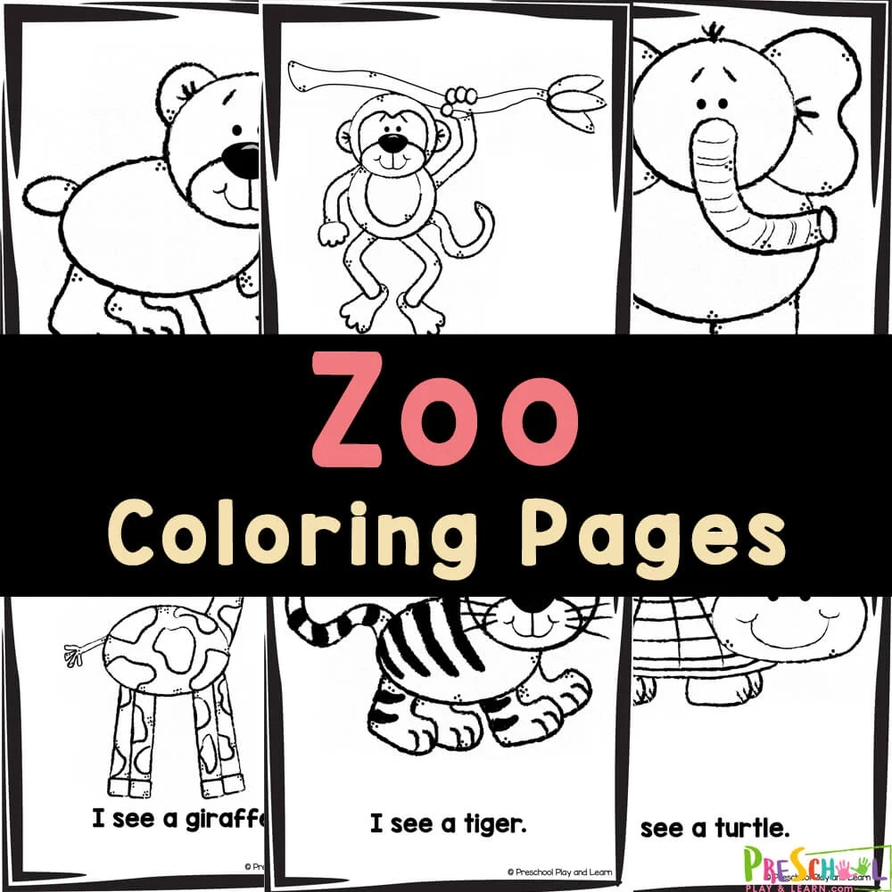 FREE Printable Zoo Animal Coloring Pages FREE Printable Zoo Animal Coloring Pages