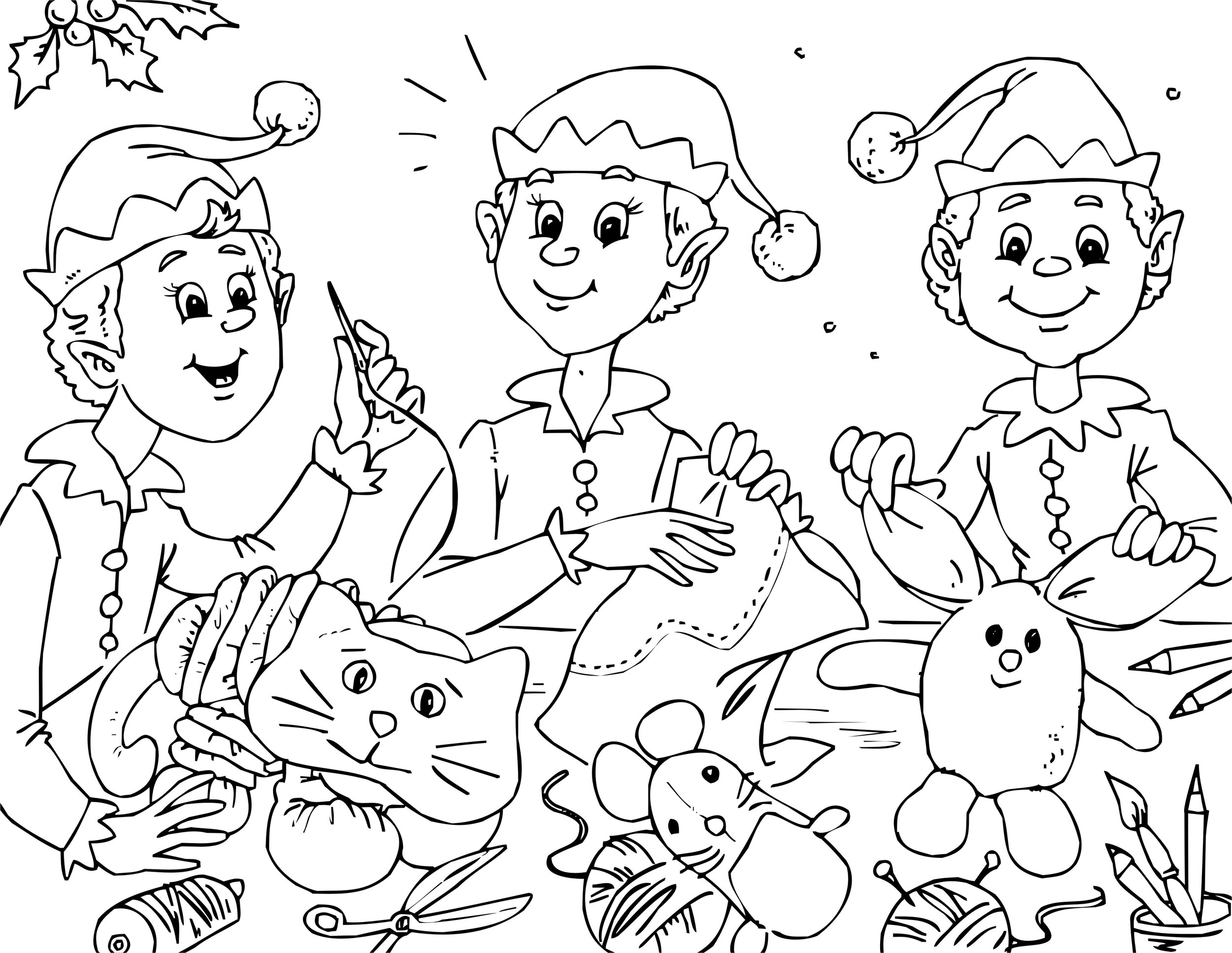 Free Santa s Workshop Coloring Pages Printable Elf Application Sew Cute Patterns Free Santa s Workshop Coloring Pages Printable Elf Application Sew Cute Patterns