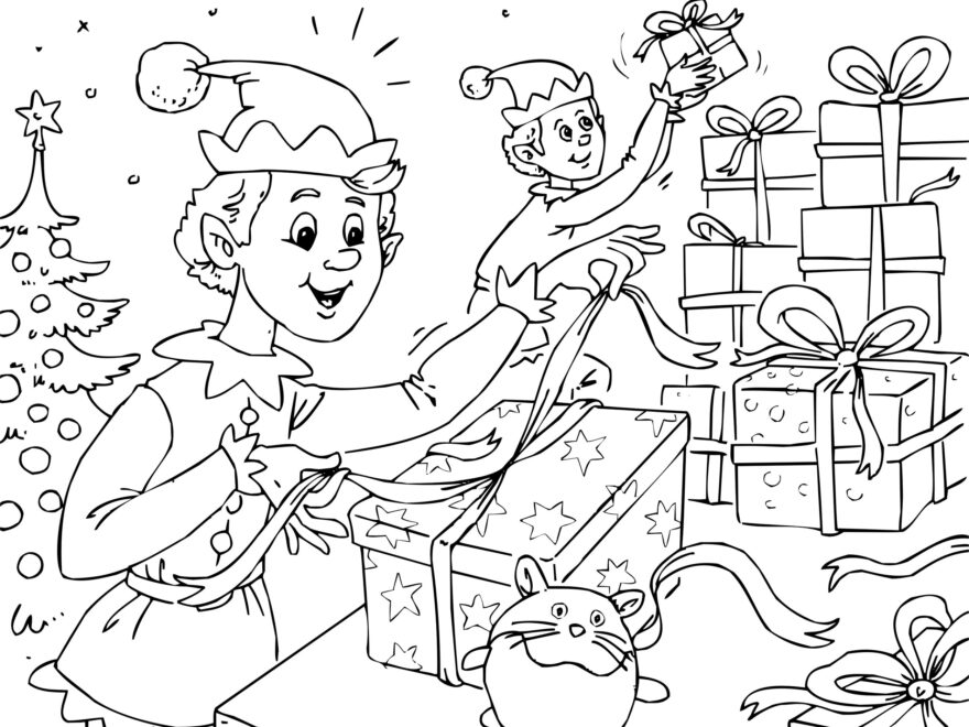 Free Santa s Workshop Coloring Pages Printable Elf Application Sew Cute Patterns