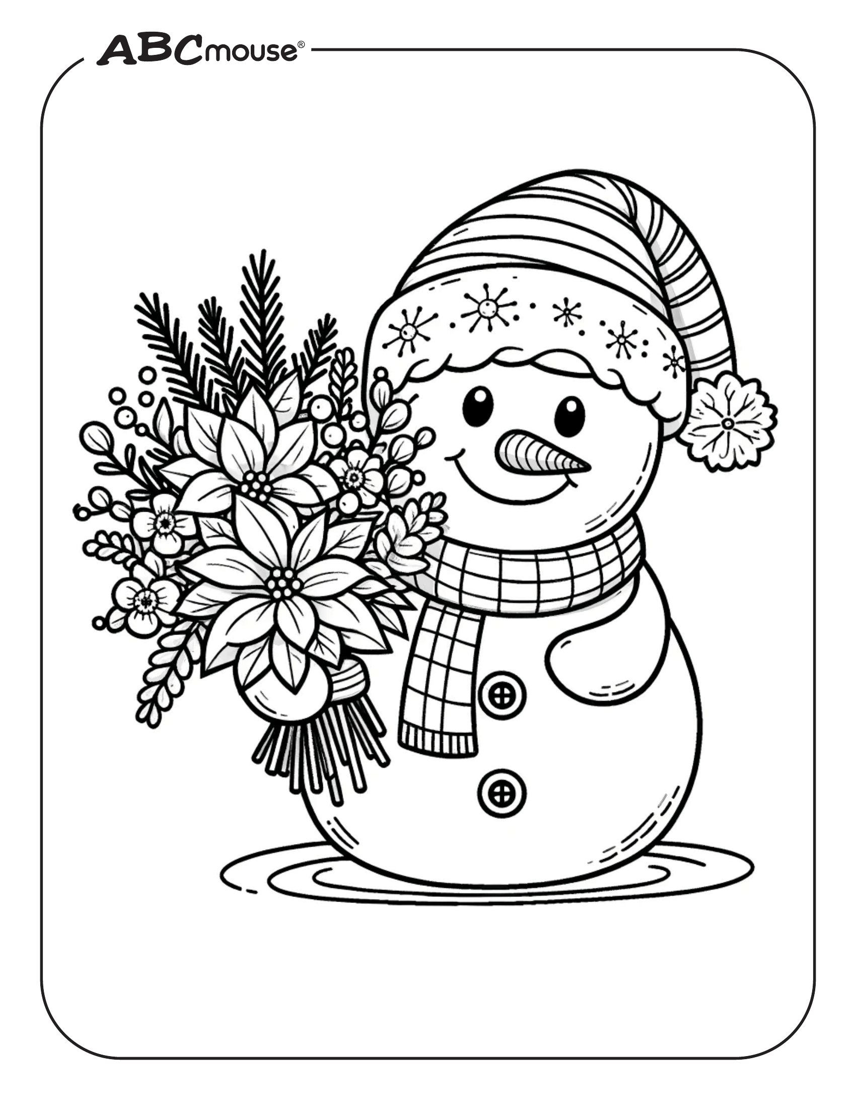 Free Snowman Coloring Pages ABCmouse