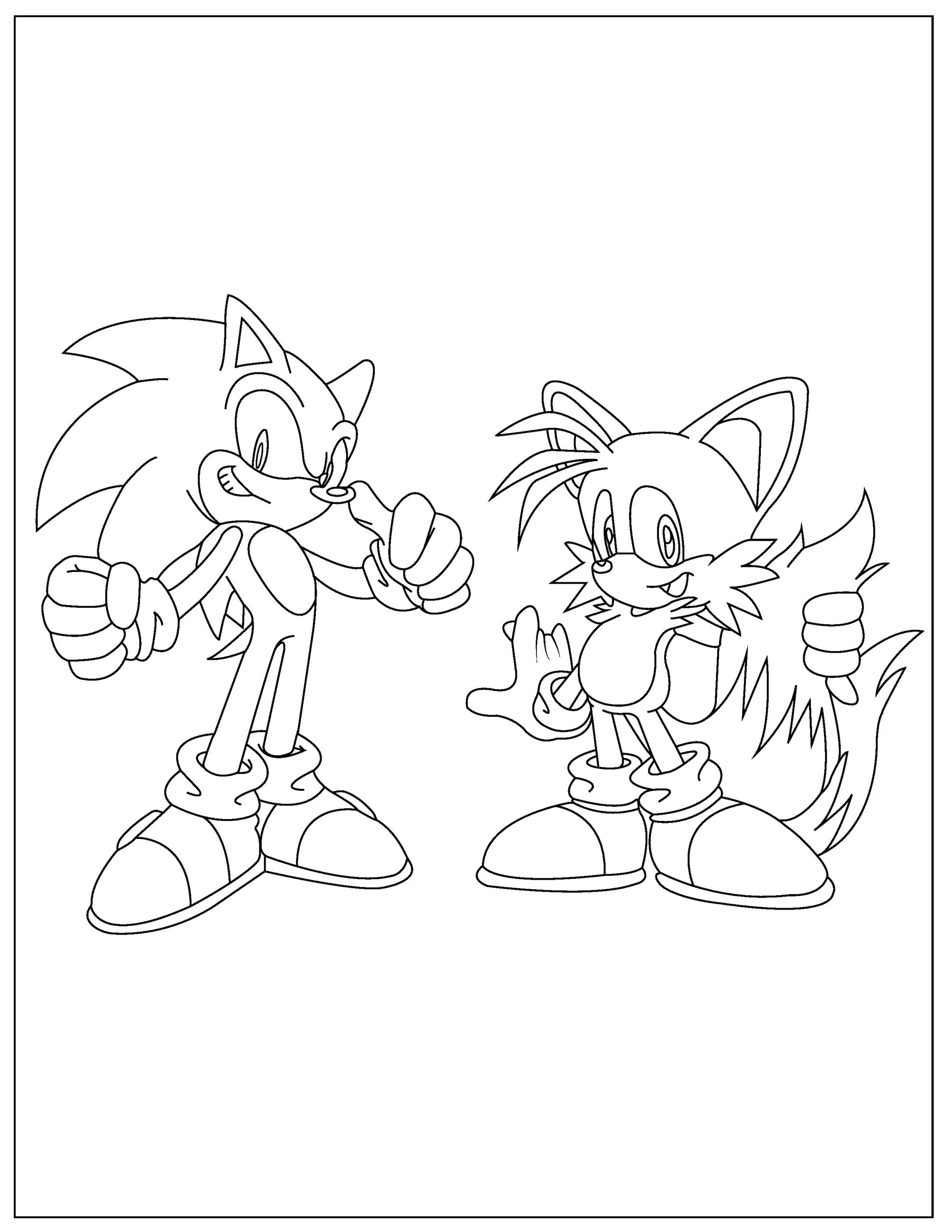 Free Sonic Coloring Pages For Kids Printable PDF 