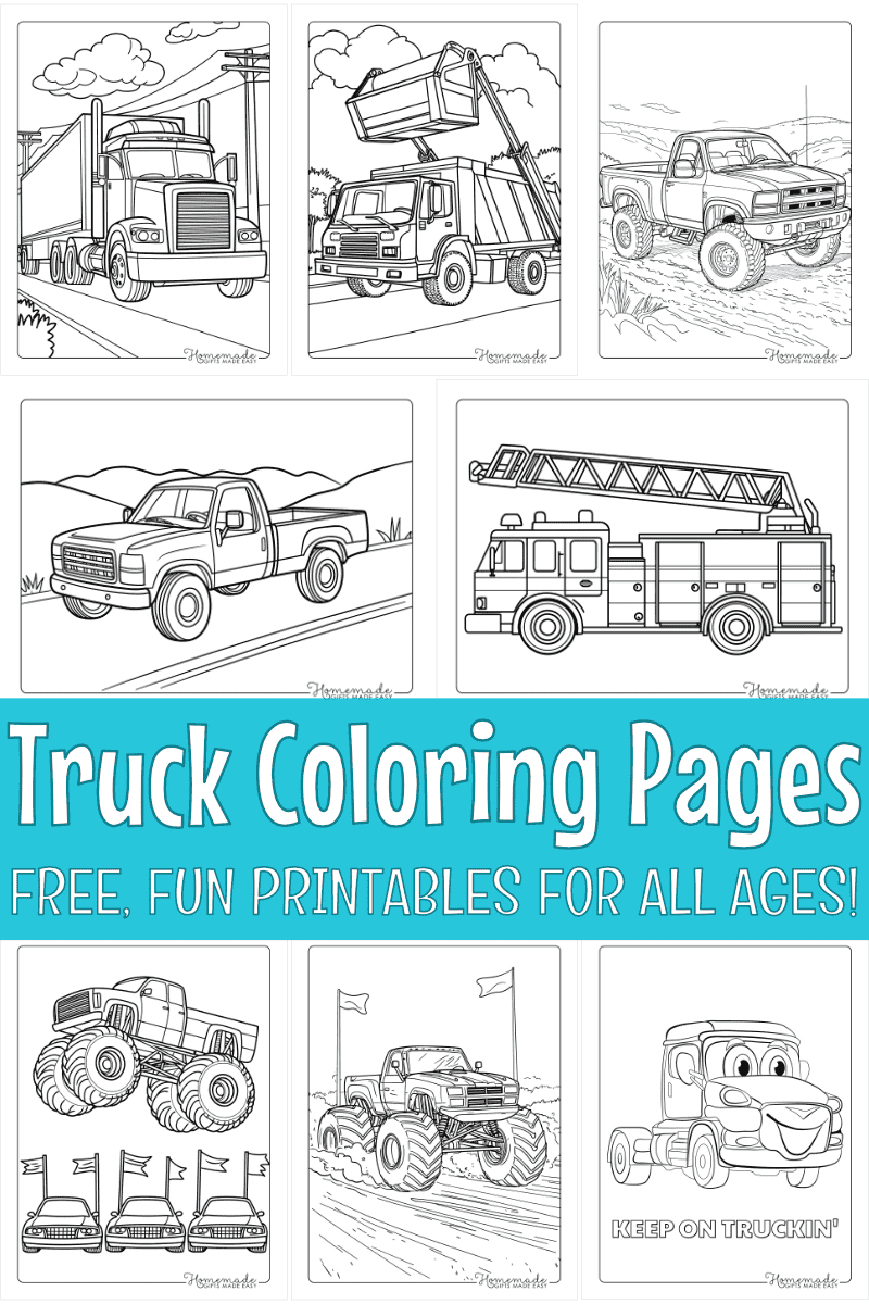 Truck Coloring Pages Hard