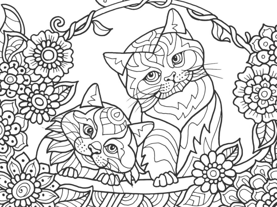 Freebie Friday Cats Kittens And Wildcats Adult Coloring Book