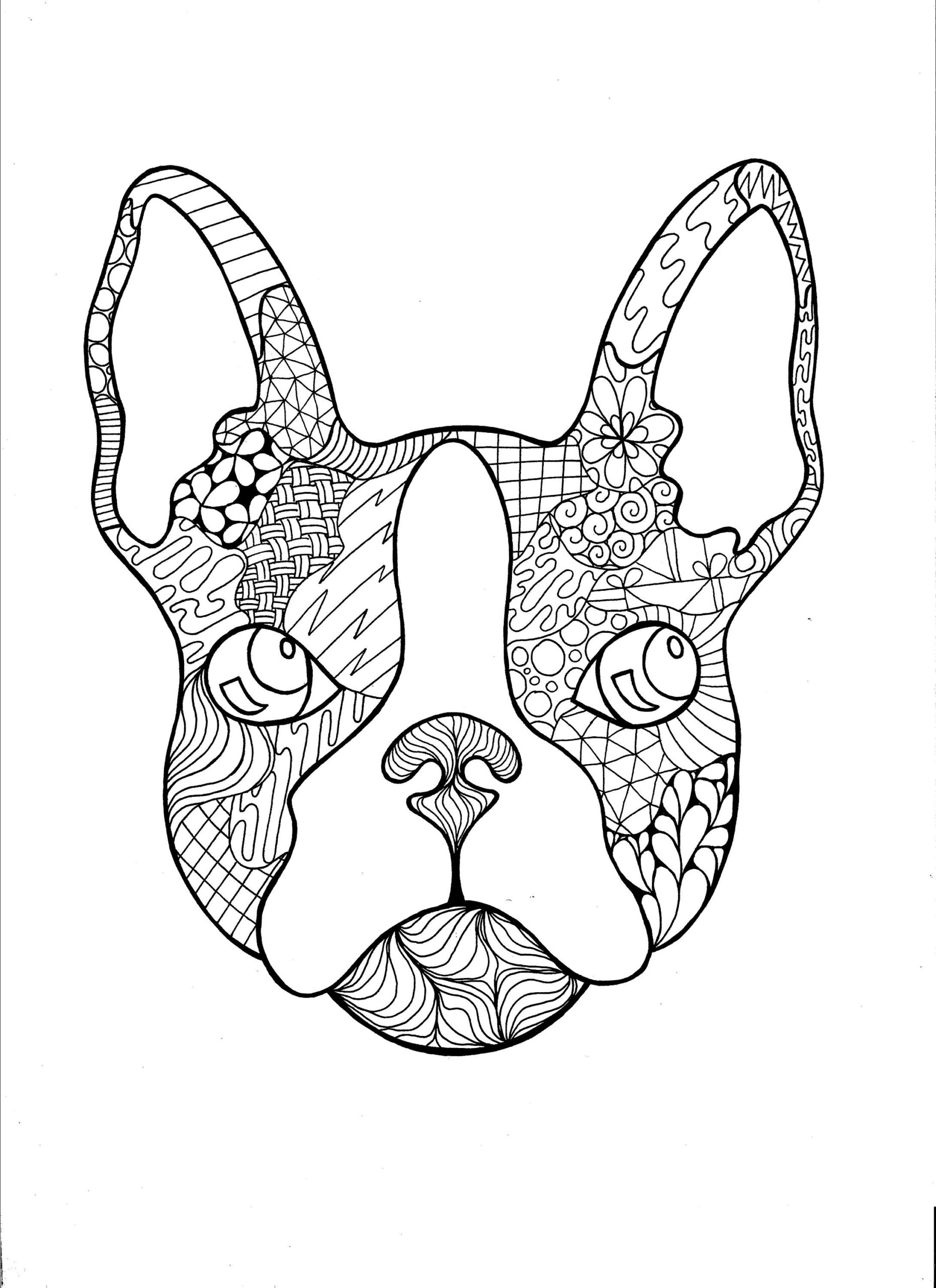Dog Zentangle Coloring Pages