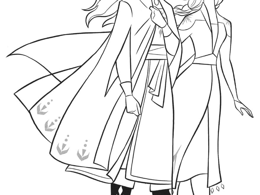 Frozen 2 Elsa And Anna Coloring Pages YouLoveIt