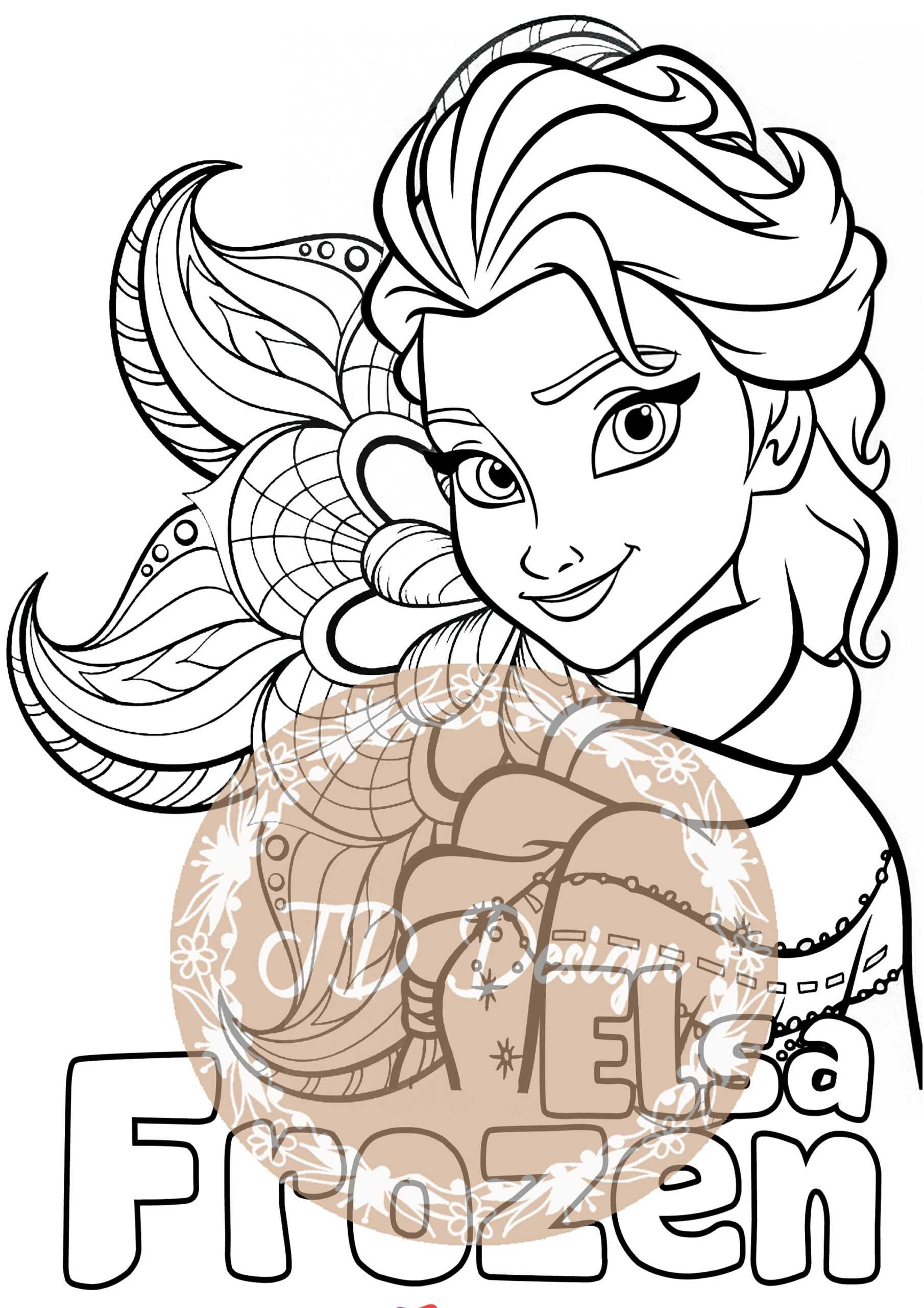 Frozen Coloring Papers frozen coloringpapers letitgo Etsy