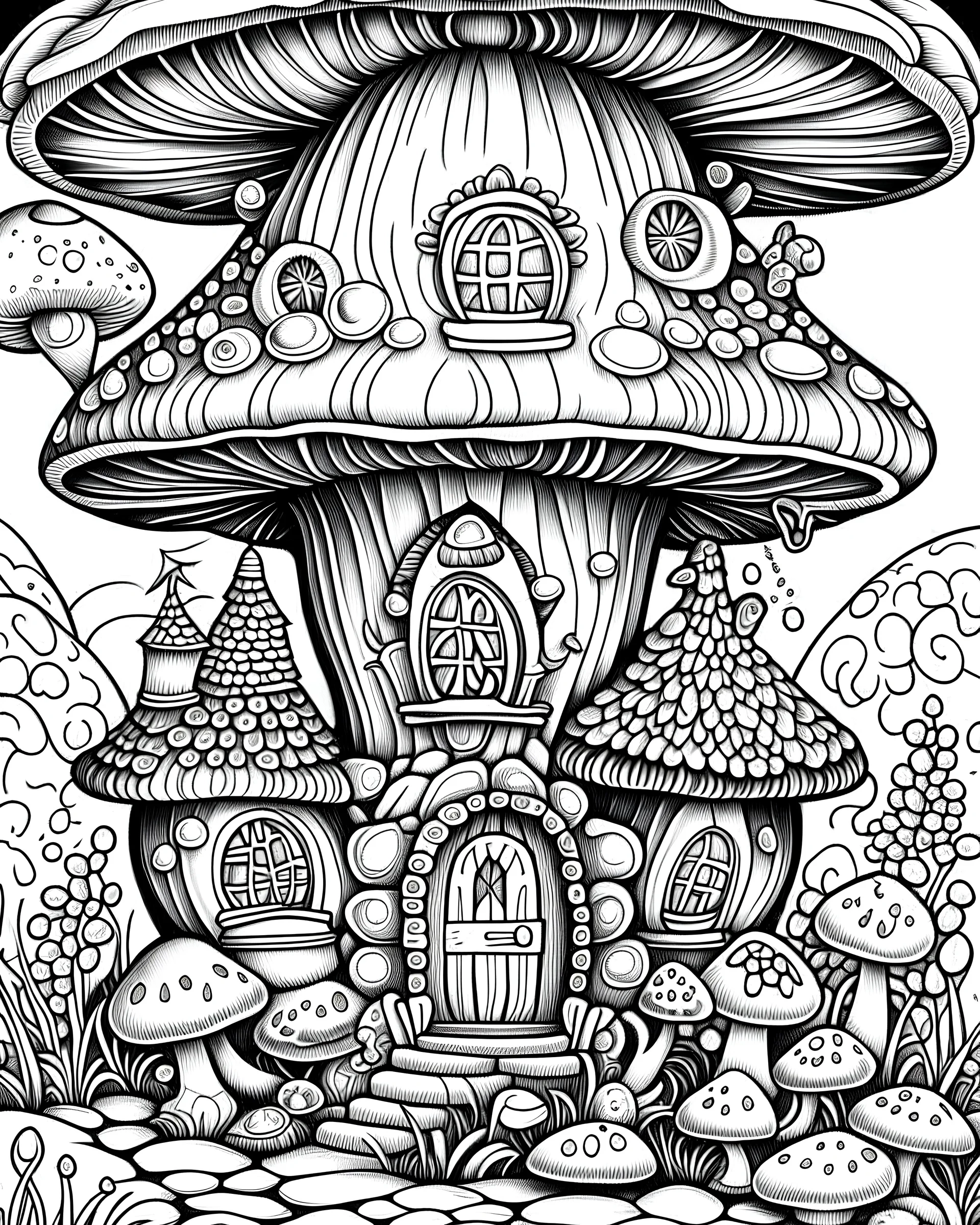 Full Mushroom Houses Coloring Book Fo Gallery Stablecog Full Mushroom Houses Coloring Book Fo Gallery Stablecog