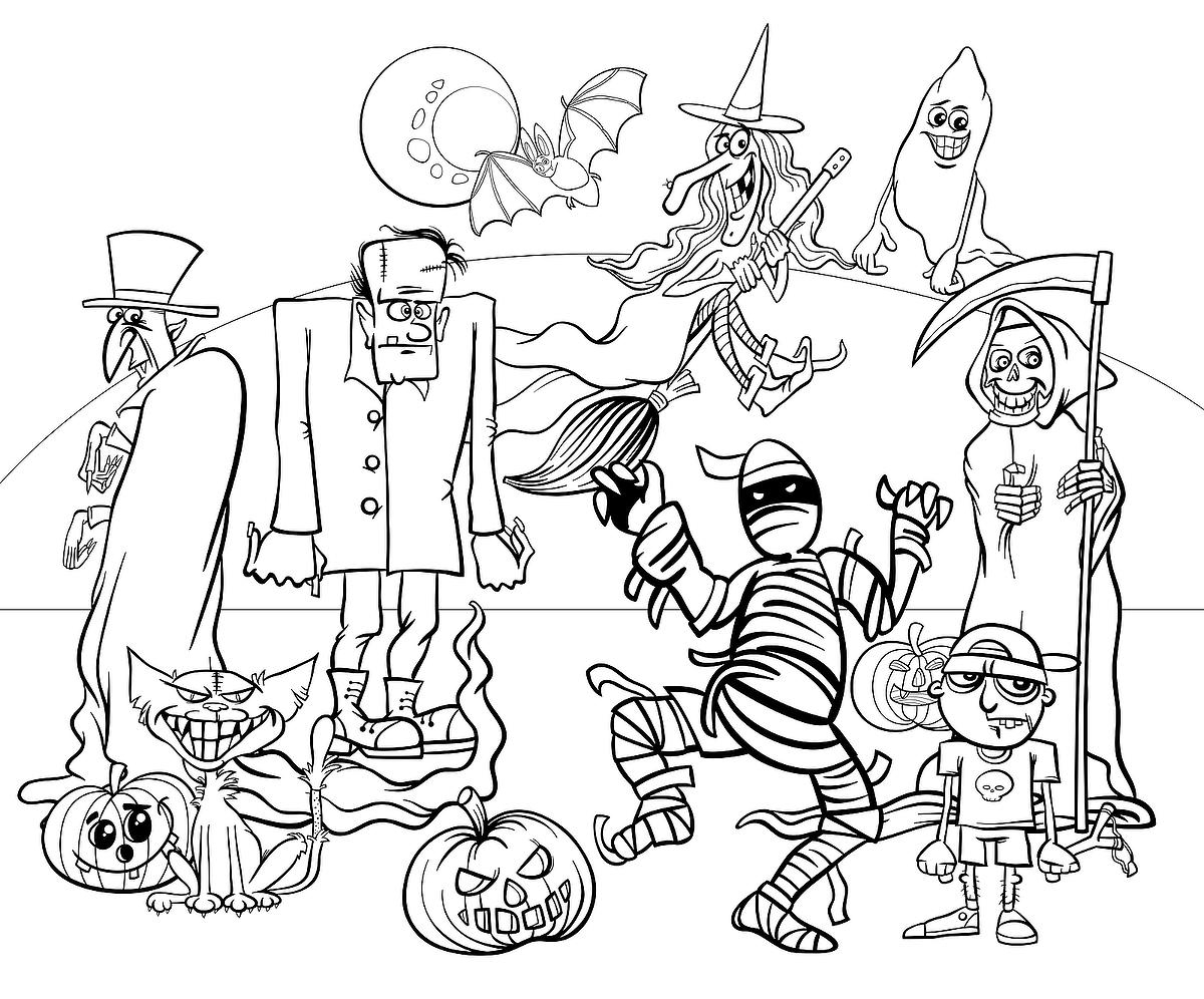 Halloween Monster Coloring Pages