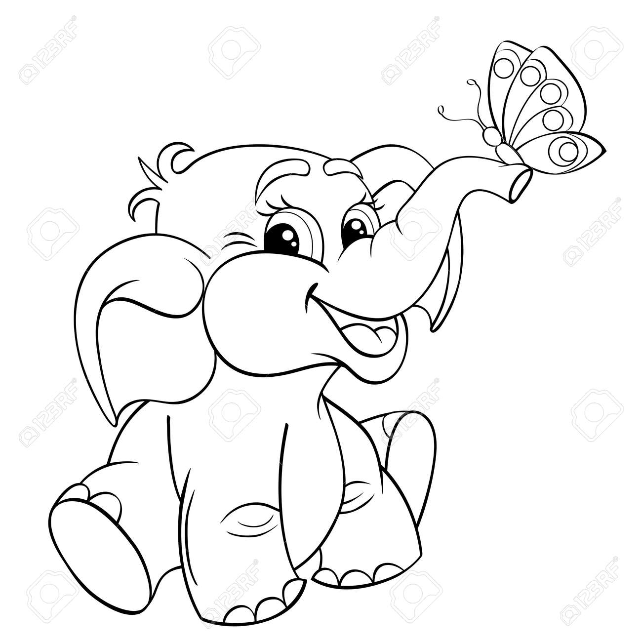 Funny Elephant Coloring Pages Funny Elephant Coloring Pages
