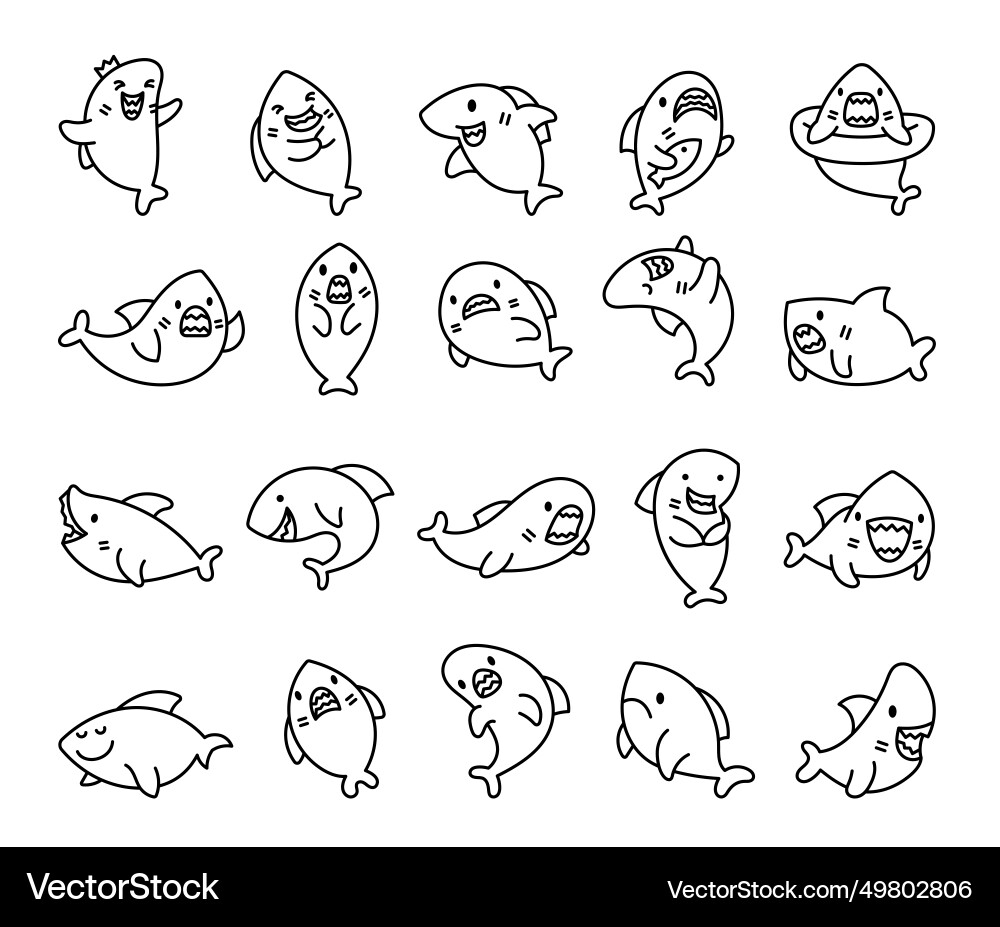 Smiling Shark Coloring Pages Smiling Shark Coloring Pages