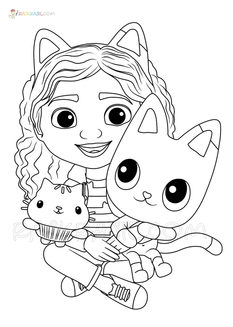Gabby s Dollhouse Coloring Page New Picture Free Printable Coloring Nation Pages Coloring Pages Mermaid Coloring Pages Cat Coloring Page
