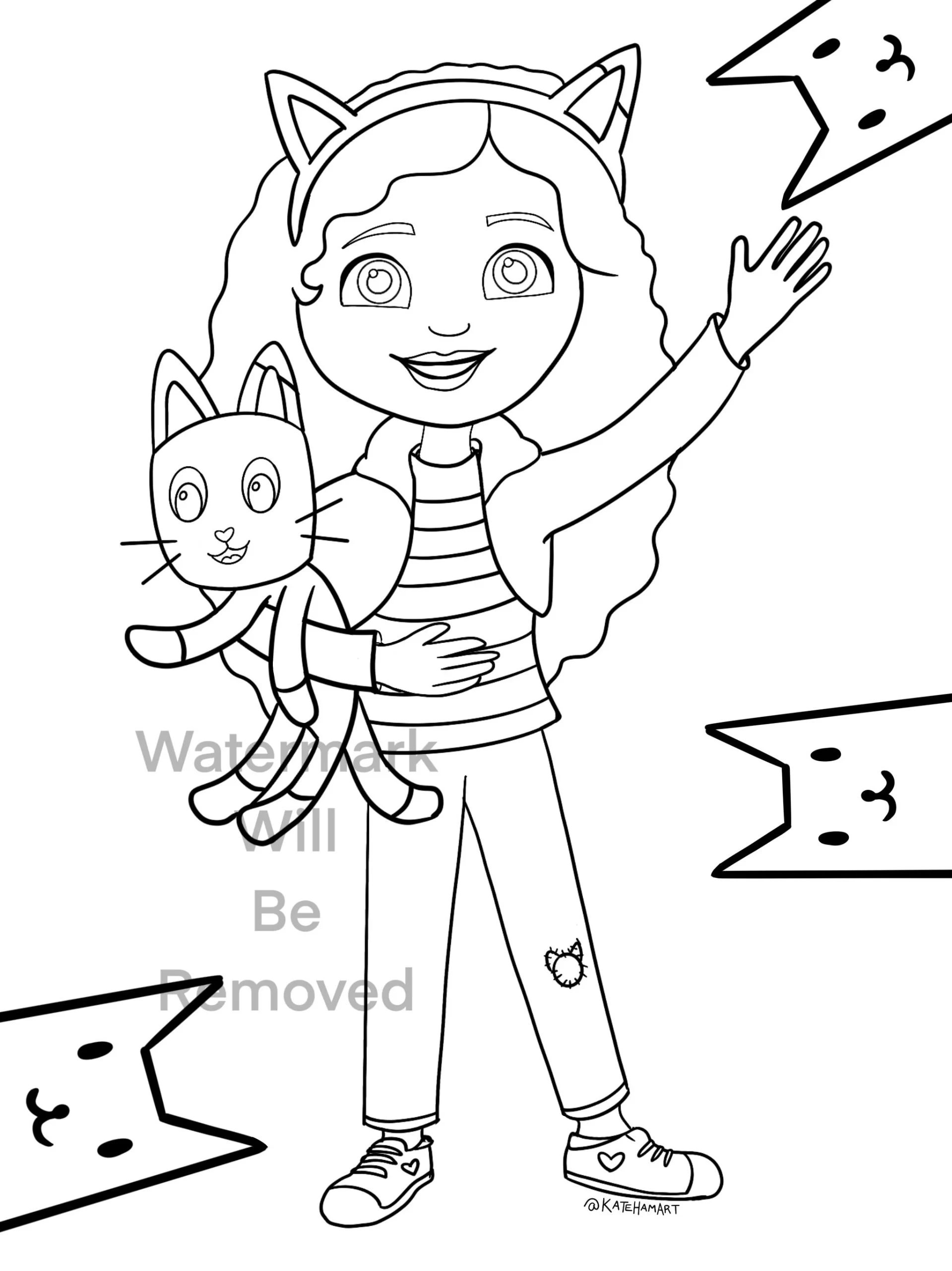 Gabby s Dollhouse Printable Coloring Activity Sheets