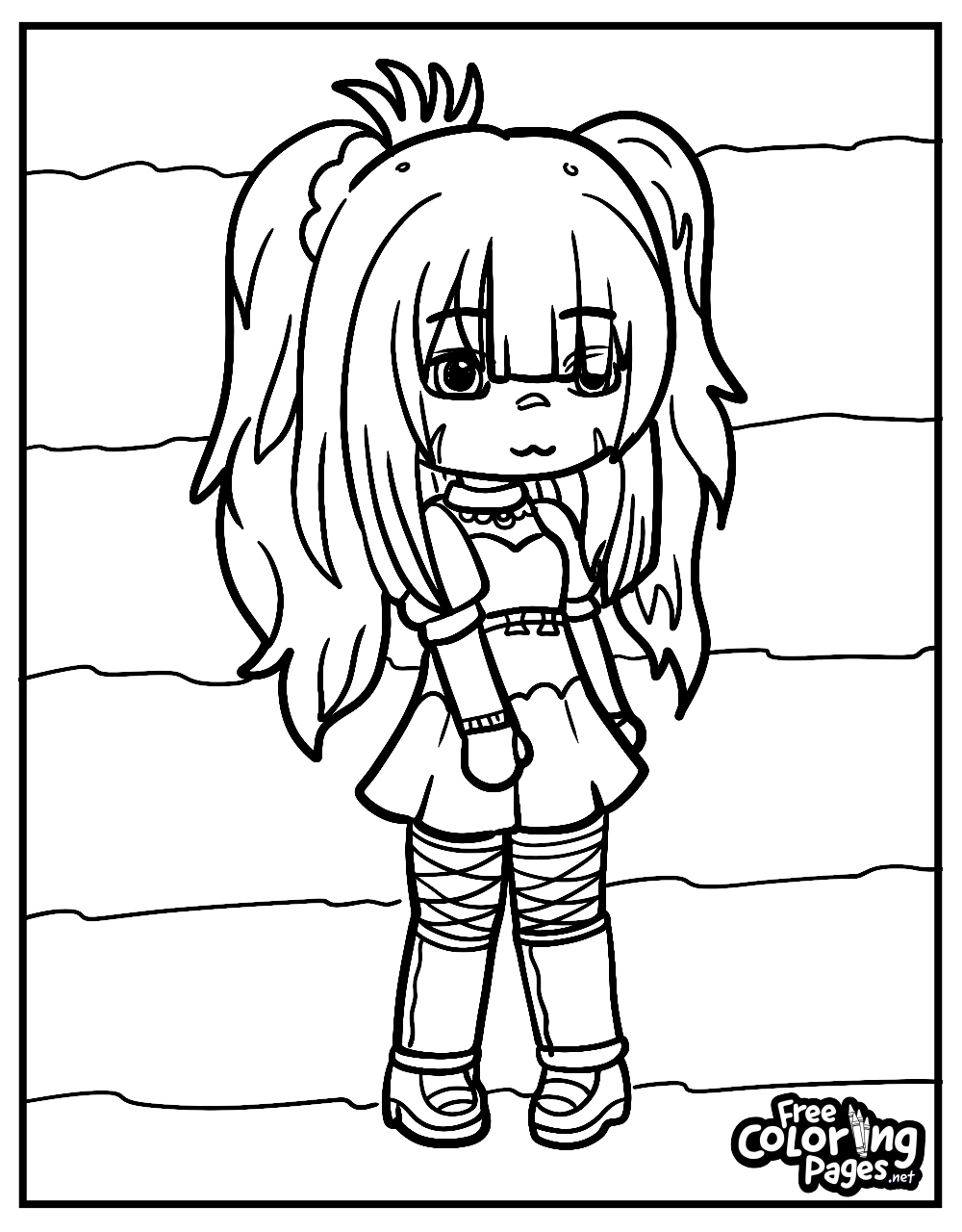 Gacha World Coloring Pages Gacha World Coloring Pages