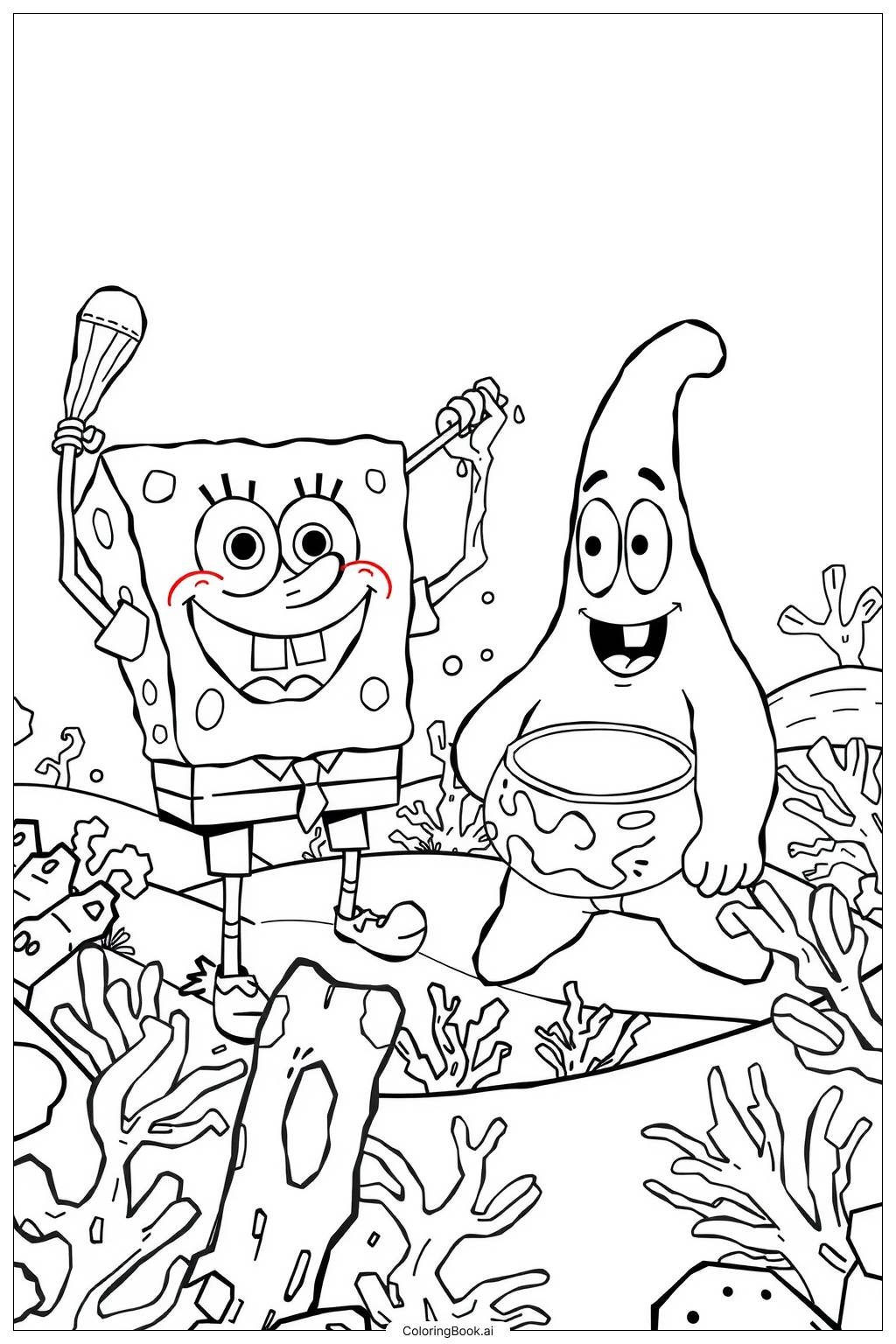 Gangster Spongebob With Friends Coloring Page Free PDF PNG Printable Gangster Spongebob With Friends Coloring Page Free PDF PNG Printable