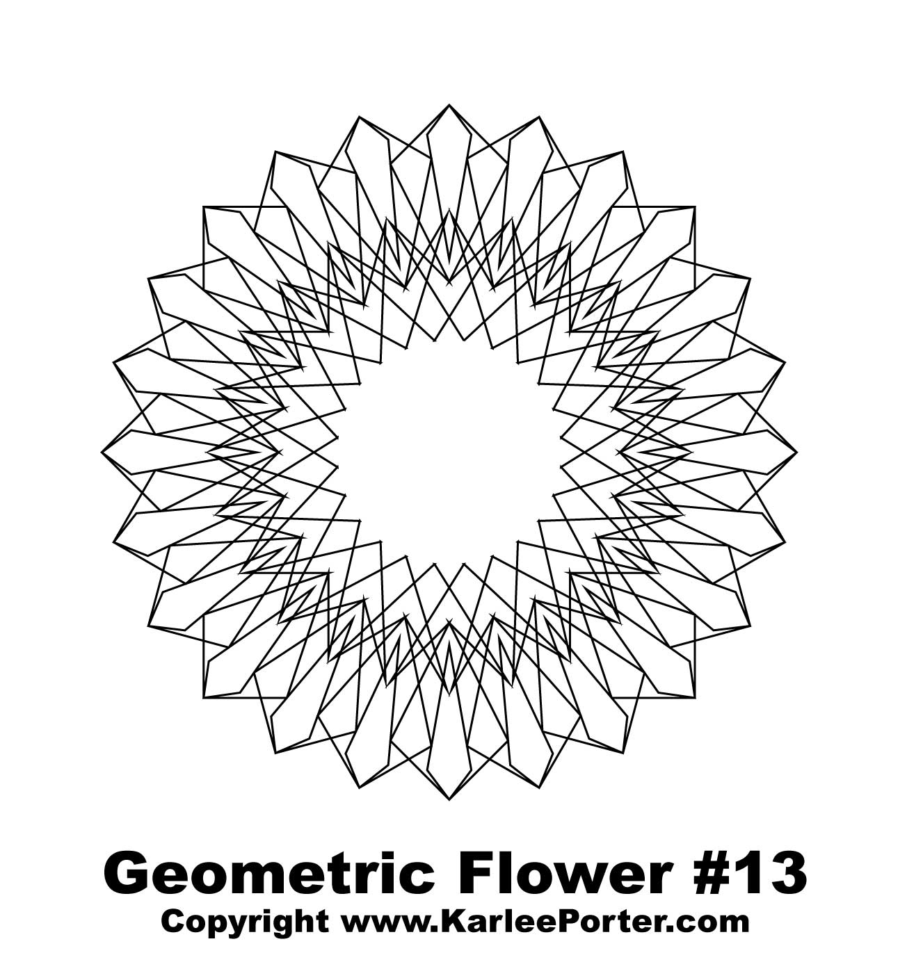 Geometric Flower 13 Karlee Porter Geometric Flower 13 Karlee Porter