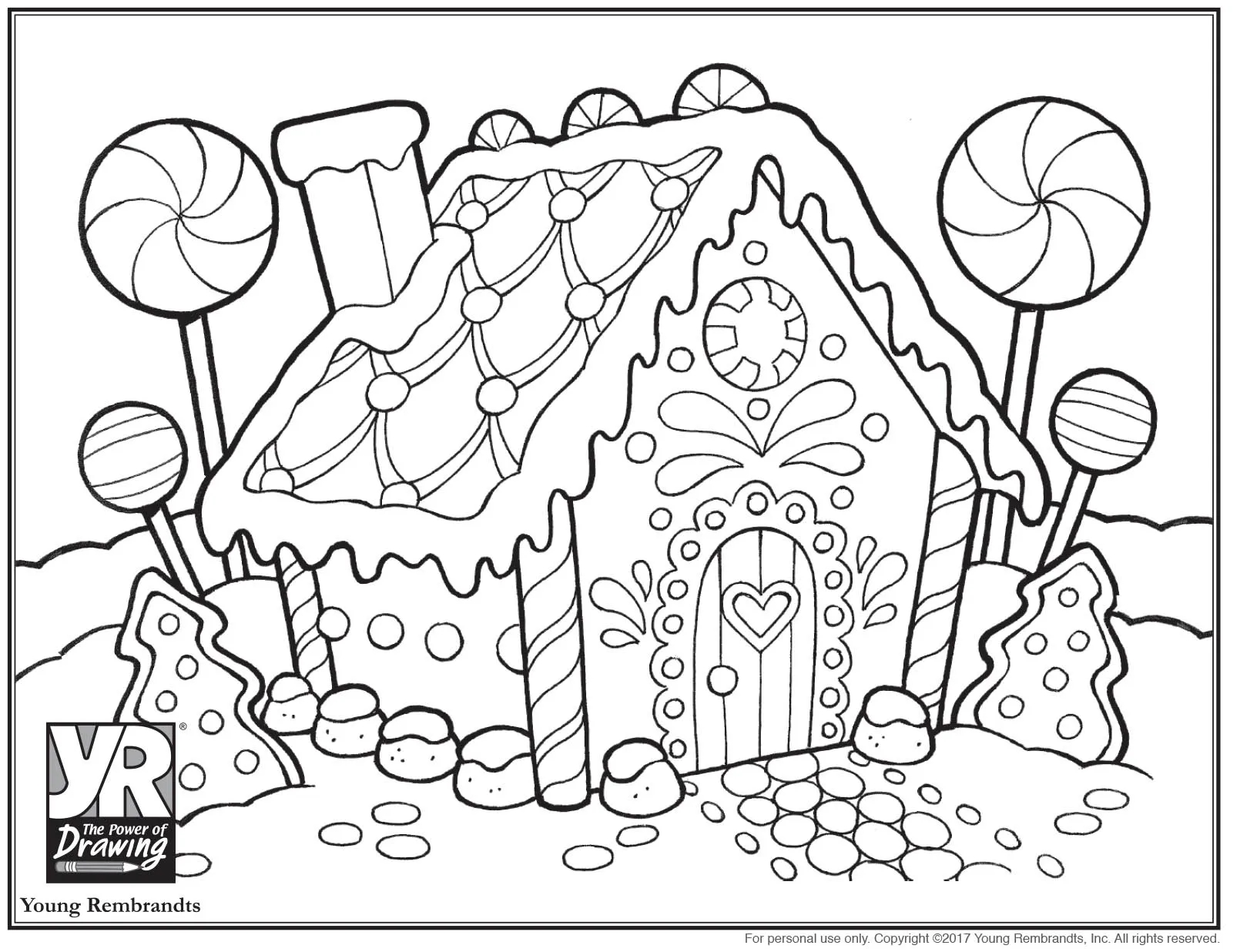 Gingerbread House Coloring Page Young Rembrandts Shop Gingerbread House Coloring Page Young Rembrandts Shop