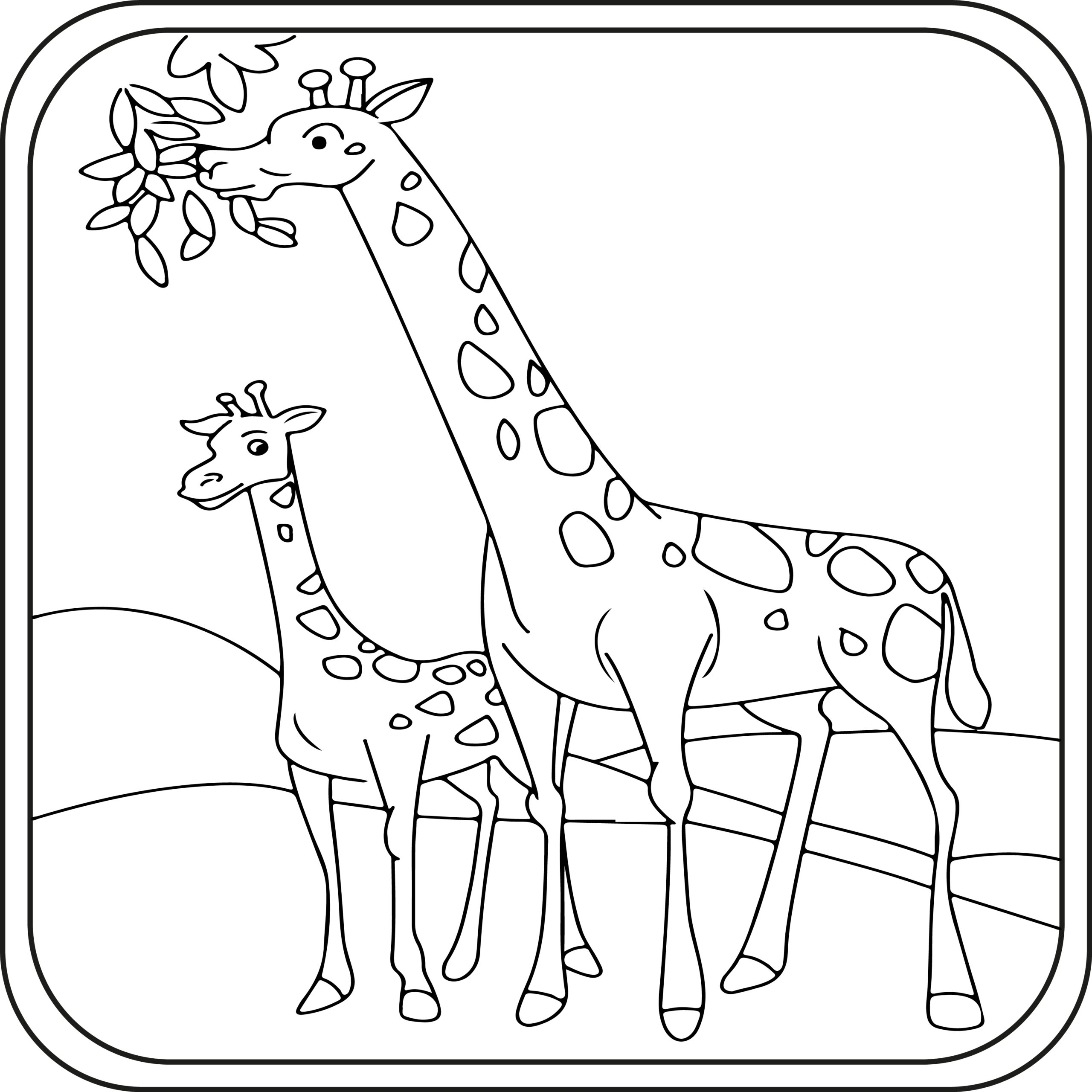 Giraffe Pattern Coloring Pages